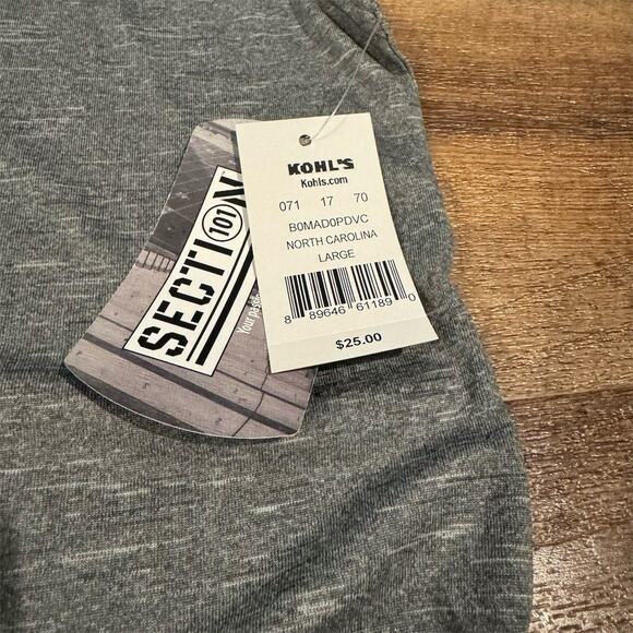 NWT North Carolina Tar Heels Men's Sleeveless Performance Tank Top Gray L Kohls - Picture 3 of 8